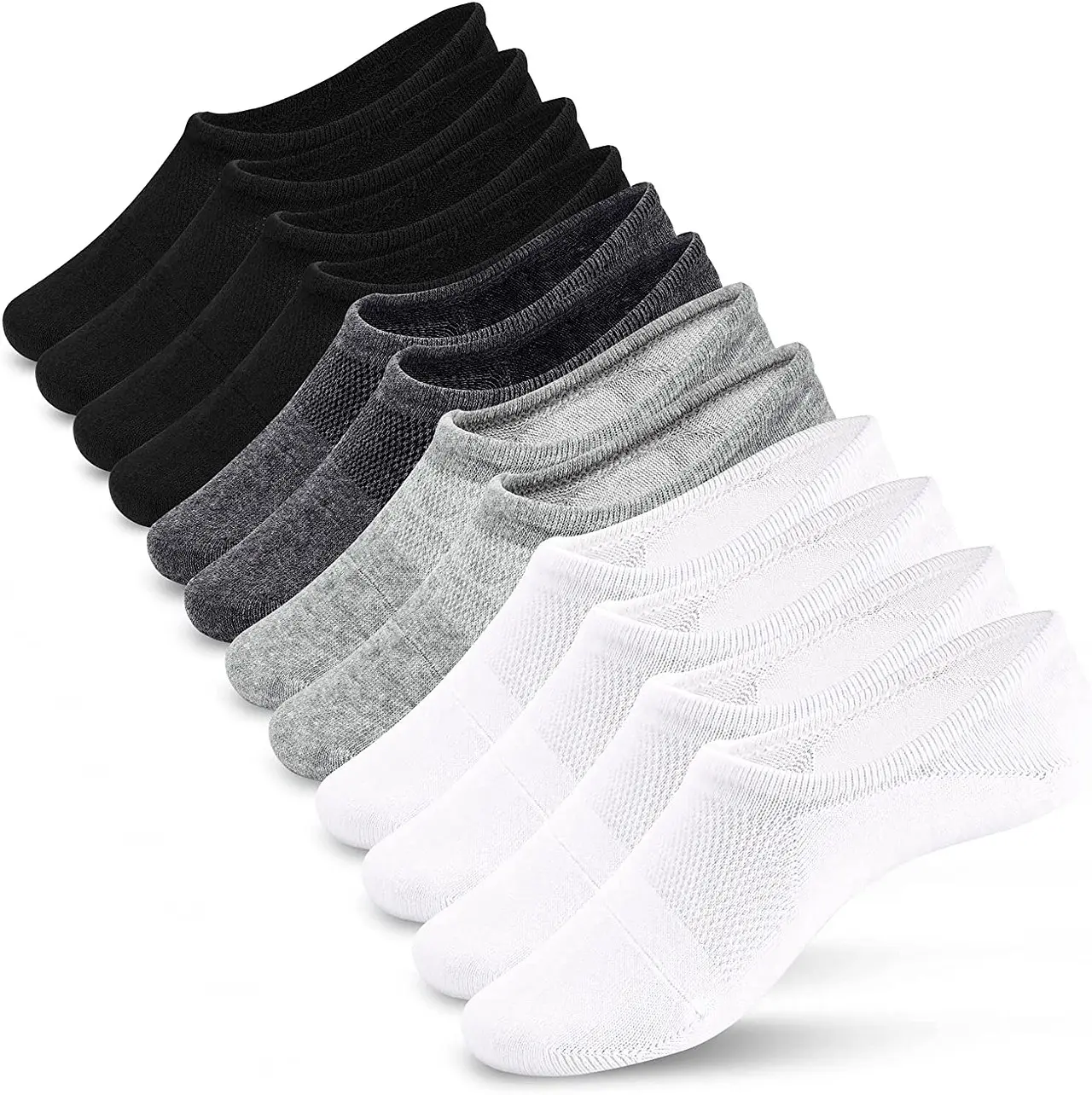 No Show Sock Women - ถุงเท้าซ่อนข้อเท้า IDEGG สำหรับผู้หญิง แบบสั้น ป้องกันการลื่น เหมาะสำหรับการวิ่งและกิจกรรมกีฬา