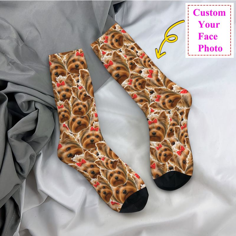 Dress Sock Men - ถุงเท้าลายสัตว์เลี้ยงน่ารักสำหรับผู้ชายและผู้หญิง พิมพ์ลาย 3 มิติ อบอุ่น สวมใส่สบาย