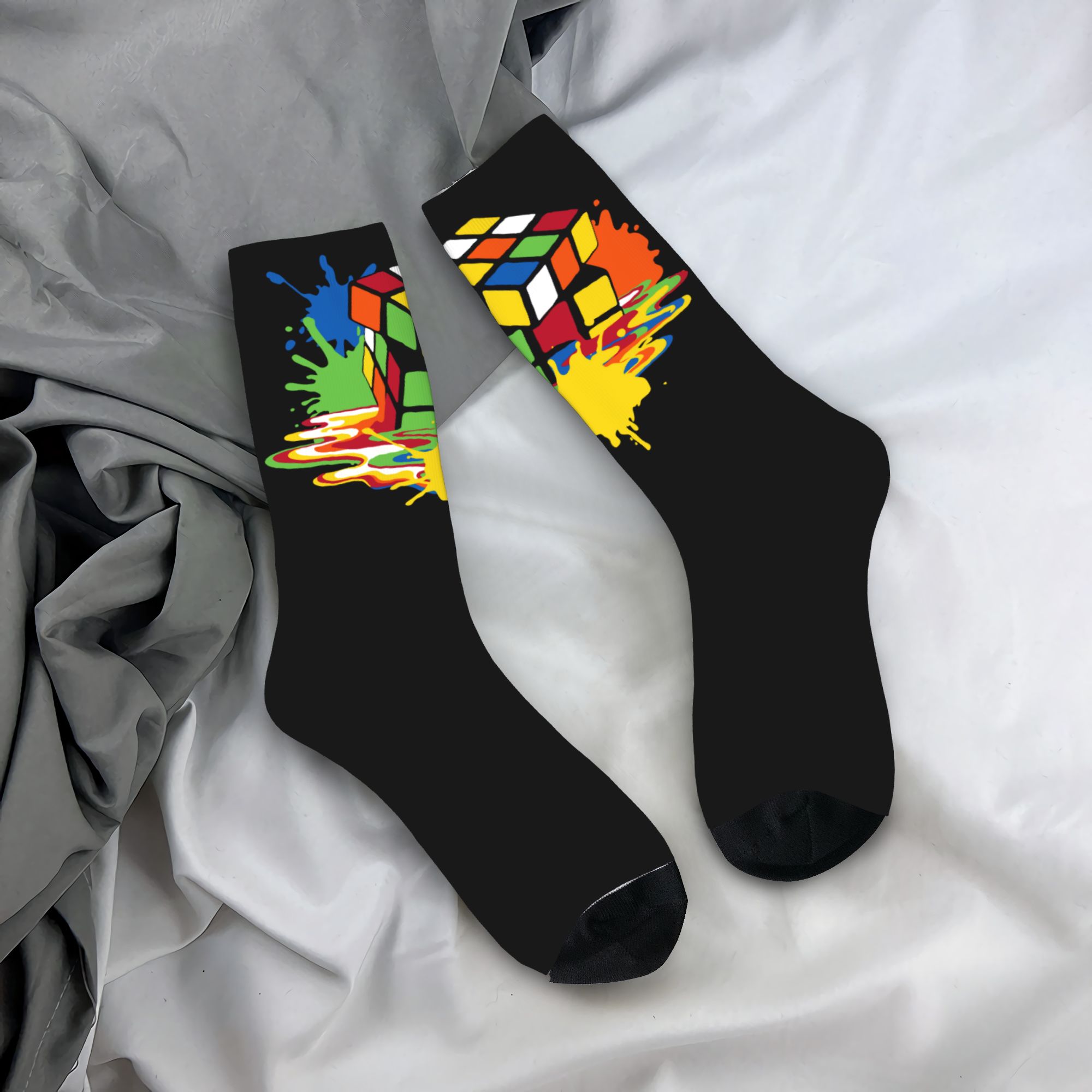 ถุงเท้าลายรูบิกส์คิวบ์แบบกำหนด - Dress Sock Men บทวิจารณ์และราคา